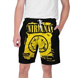 Шорты на шнурке мужские Nirvana 1987, цвет: 3D-принт