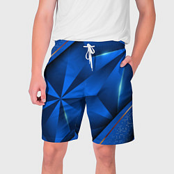 Шорты на шнурке мужские 3D абстрактные фигуры BLUE, цвет: 3D-принт
