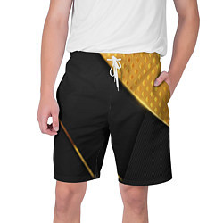 Шорты на шнурке мужские 3D BLACK & GOLD, цвет: 3D-принт