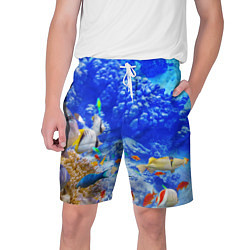 Шорты на шнурке мужские Морской мир, цвет: 3D-принт