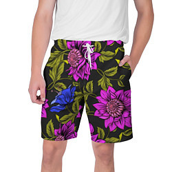 Шорты на шнурке мужские Цветочный Паттерн, цвет: 3D-принт