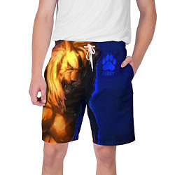 Шорты на шнурке мужские Furry lion, цвет: 3D-принт