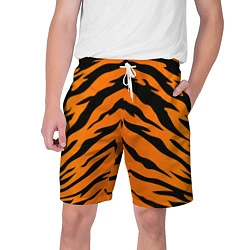 Шорты на шнурке мужские Шкура тигра, цвет: 3D-принт