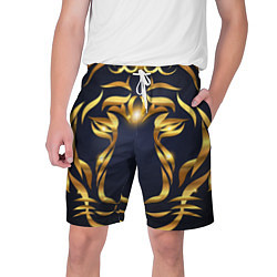 Шорты на шнурке мужские Золотой символ года Тигр, цвет: 3D-принт