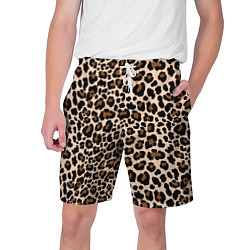 Шорты на шнурке мужские Леопардовые Пятна, цвет: 3D-принт