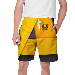 Шорты на шнурке мужские Honda - Yellow, цвет: 3D-принт
