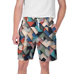 Мужские шорты Herringbone 3D Вышивка Ёлочка