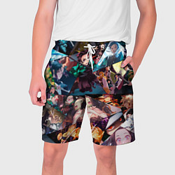 Шорты на шнурке мужские Kimetsu no aiba Все персонажи, цвет: 3D-принт