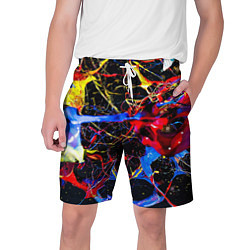 Шорты на шнурке мужские Импрессионизм Vanguard neon pattern, цвет: 3D-принт