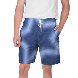 Шорты на шнурке мужские Синий звездный современный узор, цвет: 3D-принт