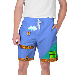 Шорты на шнурке мужские Марио дизайн, цвет: 3D-принт