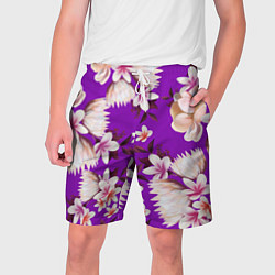 Мужские шорты Цветы Фиолетовый Цветок