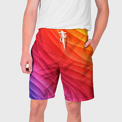 Мужские шорты Разноцветные цифровые волны