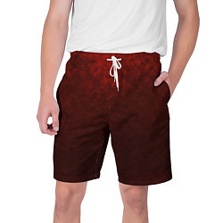 Шорты на шнурке мужские Мраморный красно-черный градиент, цвет: 3D-принт