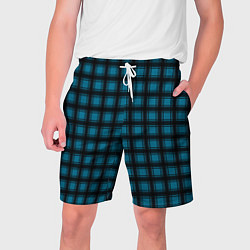 Мужские шорты Black and blue plaid