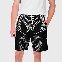Шорты на шнурке мужские Татуировки на теле, цвет: 3D-принт