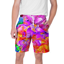 Шорты на шнурке мужские Flower Illusion, цвет: 3D-принт