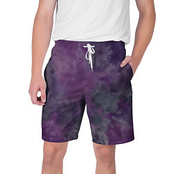 Шорты на шнурке мужские Фиолетовые туманности, цвет: 3D-принт