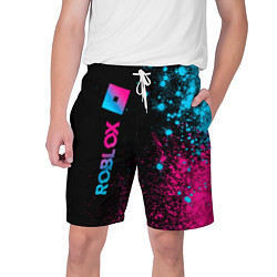 Шорты на шнурке мужские Roblox - neon gradient: по-вертикали, цвет: 3D-принт