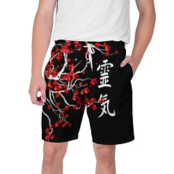 Шорты на шнурке мужские Сакура в цвету, цвет: 3D-принт
