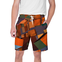 Мужские шорты Множество оранжевых кубов и фигур