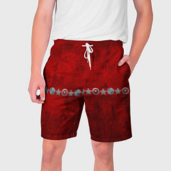 Шорты на шнурке мужские Красный градиент, цвет: 3D-принт