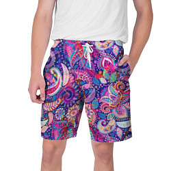 Шорты на шнурке мужские Multi-colored colorful patterns, цвет: 3D-принт