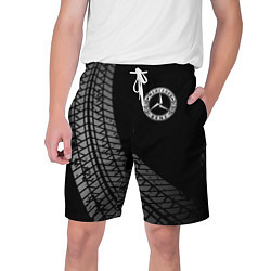 Шорты на шнурке мужские Mercedes tire tracks, цвет: 3D-принт