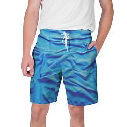 Шорты на шнурке мужские Мятая ткань - fashion - wave, цвет: 3D-принт