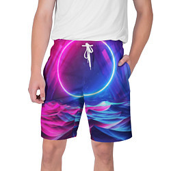 Мужские шорты Круг и разноцветные кристаллы - vaporwave