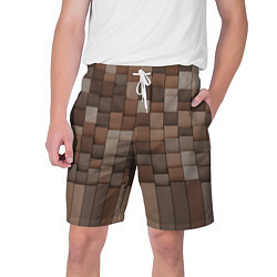 Мужские шорты Геометрические тёмные прямоугольники и кубы