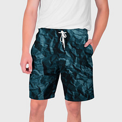 Шорты на шнурке мужские Абстрактные тёмно-синяя каменная текстура, цвет: 3D-принт