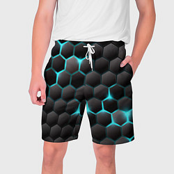 Шорты на шнурке мужские Броня из стали, цвет: 3D-принт