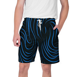 Шорты на шнурке мужские Волны в стиле зебра, цвет: 3D-принт