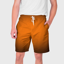Шорты на шнурке мужские Кислотный оранжевый с градиентом, цвет: 3D-принт
