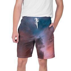 Шорты на шнурке мужские Сплетение двух космических сияний, цвет: 3D-принт