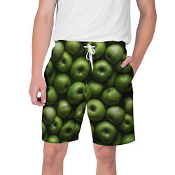 Мужские шорты Сочная текстура из зеленых яблок