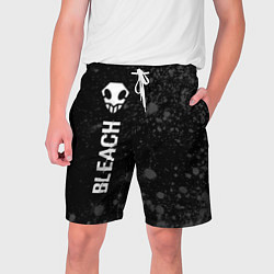 Шорты на шнурке мужские Bleach glitch на темном фоне: по-вертикали, цвет: 3D-принт