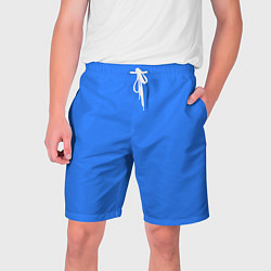 Мужские шорты Однотонный неоновый синий цвет