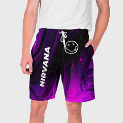 Шорты на шнурке мужские Nirvana violet plasma, цвет: 3D-принт