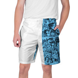 Шорты на шнурке мужские Ахегао на белом фоне, цвет: 3D-принт