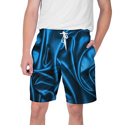 Шорты на шнурке мужские Синий шёлк, цвет: 3D-принт