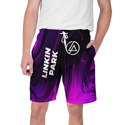 Шорты на шнурке мужские Linkin Park violet plasma, цвет: 3D-принт