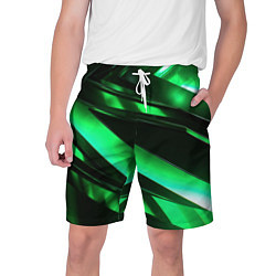 Мужские шорты Зеленая неоновая абстракция