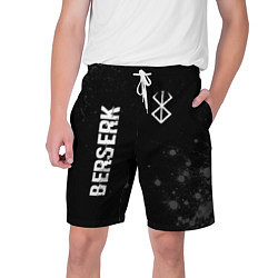 Шорты на шнурке мужские Berserk glitch на темном фоне: надпись, символ, цвет: 3D-принт