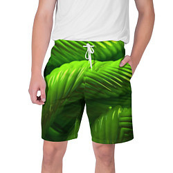 Шорты на шнурке мужские Объемный зеленый канат, цвет: 3D-принт