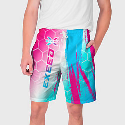 Мужские шорты Exeed neon gradient style: по-вертикали