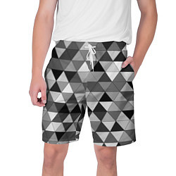 Шорты на шнурке мужские Геометрические фигуры треугольник, цвет: 3D-принт