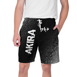 Шорты на шнурке мужские Akira glitch на темном фоне: надпись, символ, цвет: 3D-принт