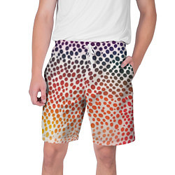 Шорты на шнурке мужские Радужные градиентные круги, цвет: 3D-принт